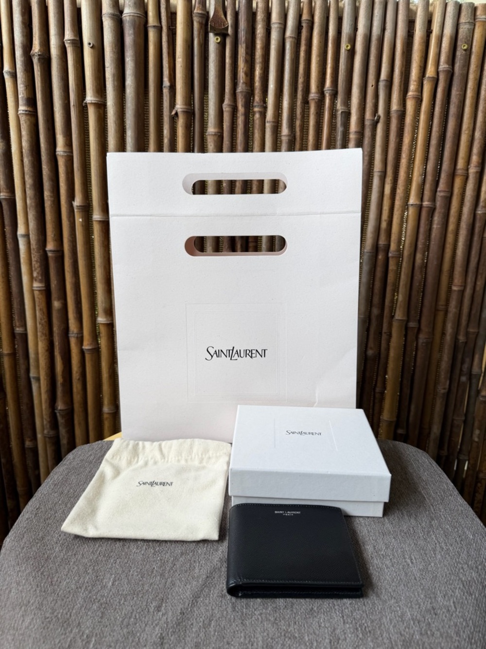 SAINT LAURENT grained leather mens wallet - Picture 6 of 6